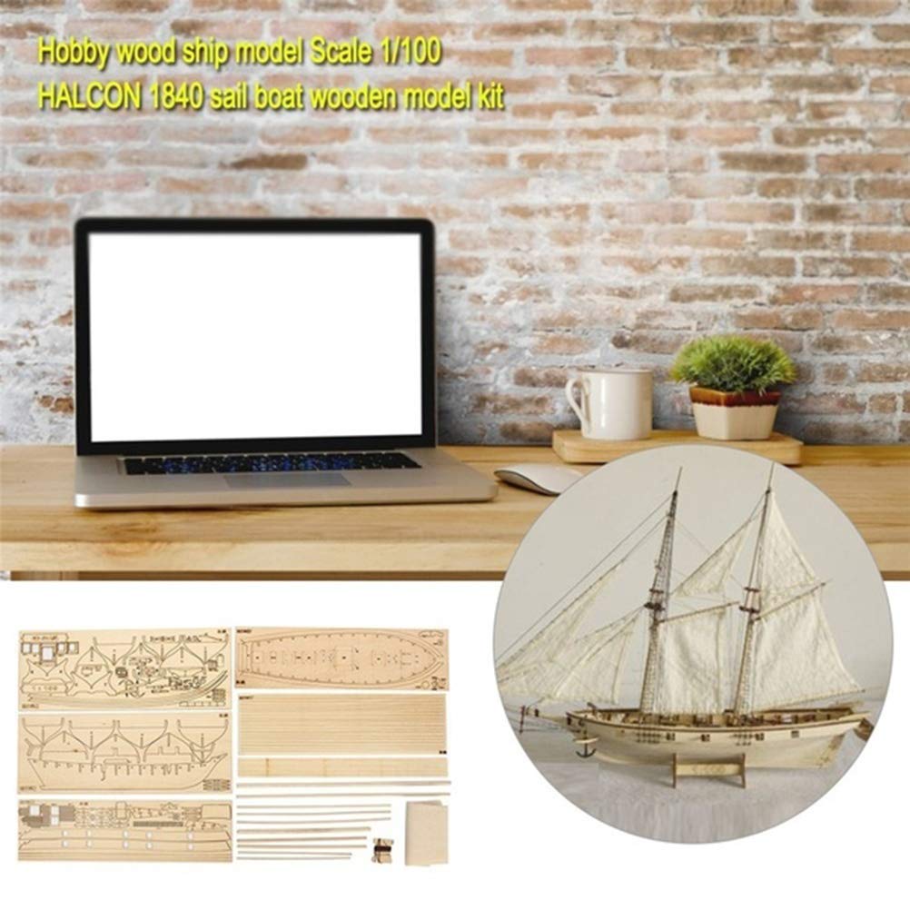 RUSTOO wooden sailboat ship model kit, Classic wooden sailing boats Scale Model Decor, DIY model decoration boat kids and adults gifts toy Gift