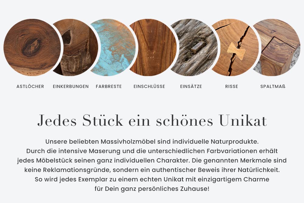 Invicta INTERIOR at riess-ambiente.de offers the tree trunk stool ROOT. Made of solid teak root wood, this versatile piece serves as a stool, side table or footrest in natural style.