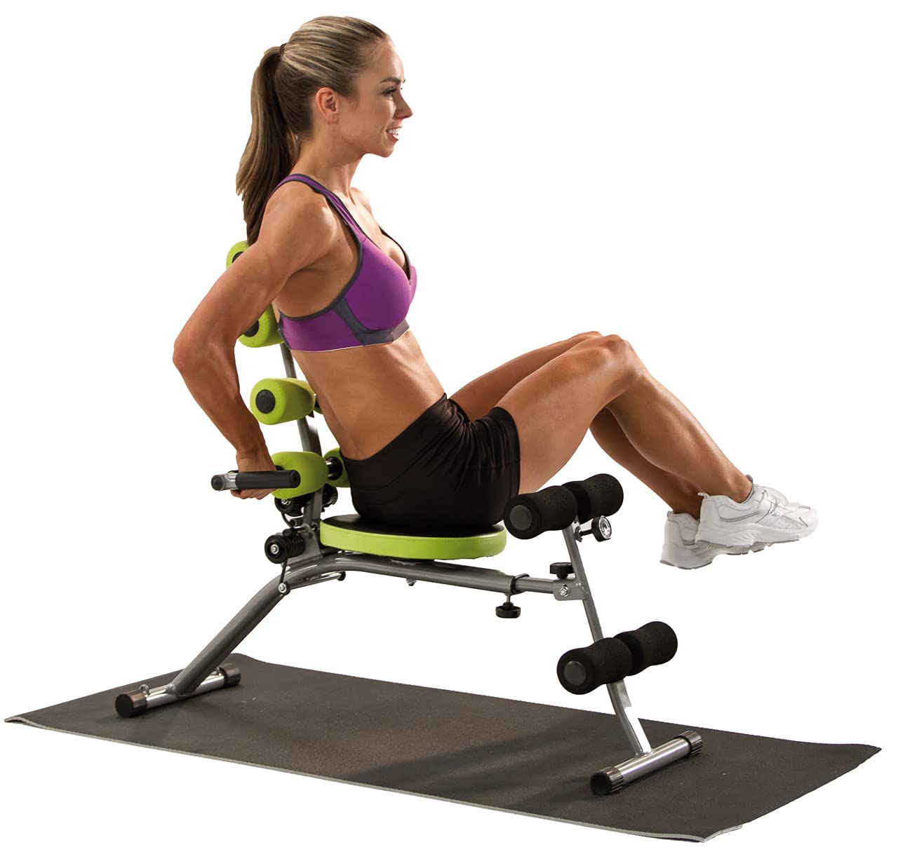 Abdominal trainer equipment for full-body workout, Gymform Ab Celerate, suitable for all ages up to 120 kg, 6 exercises target your entire core + cardiovascular training.