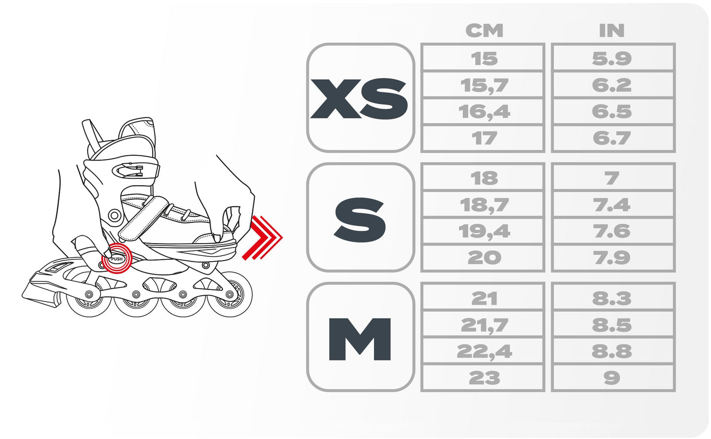 meteor® Inline Skates 4in1 Kids Inliner Roller Skates Roller Blades Quad Skates Carbon Kids Inline Skates Adjustable Shoe Big Wheels
