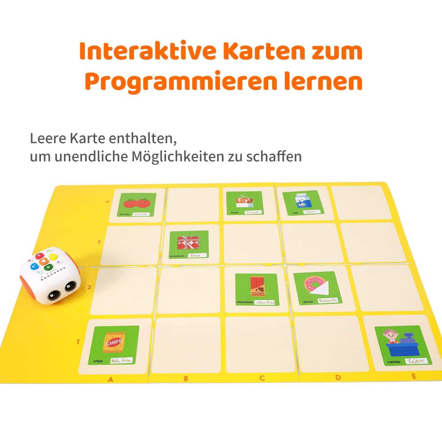 Programmable robot for children aged 3-5 years old, MatataStudio Tale-Bot Pro is a programmable robot toy kit for toddlers to learn early programming skills. STEM interactive electronic robot for ages 3+.