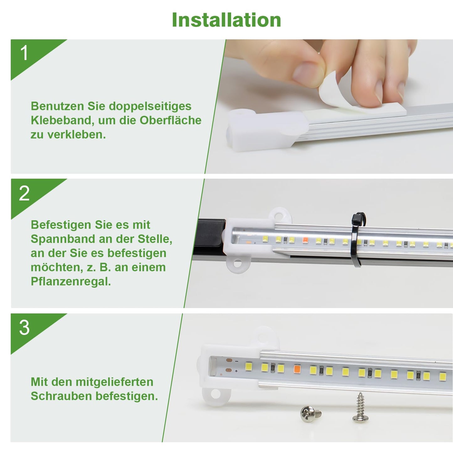 Wiaxulay LED Full Spectrum Plant Lamp, 6000K Plant Light for Plants, Growth Lights for Indoor Plants, Growth Light Strip with Auto Timer 6/12/16H, 5 Level Dimmable.