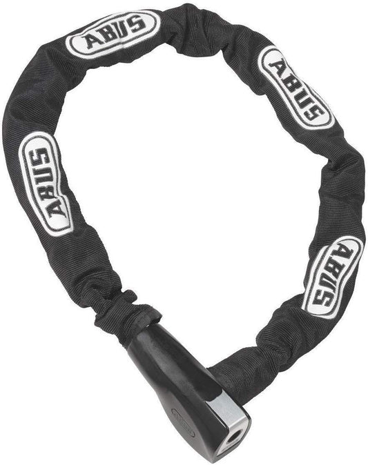 ABUS chain lock Steel-O-Chain 880/85 - Bike lock made of hardened steel - Security level 8 - 110 cm - 43307 - Black & armored cable lock Ivera Steel-O-Flex 7200/85, Black, 85 cm, 55137