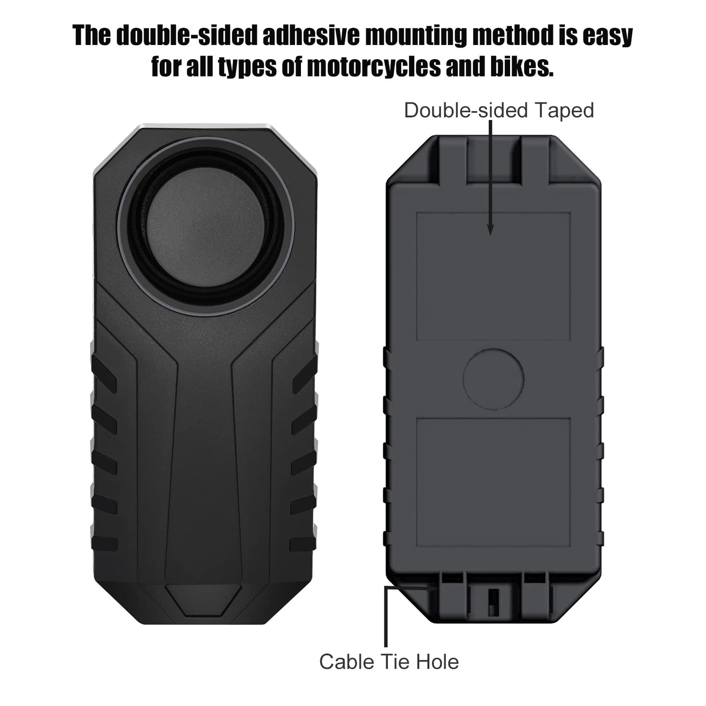 NineLeaf bicycle alarm with remote control, anti-theft bicycle alarm system for motorcycle, car, scooter, wireless vibration detection, 113dB super loud anti-theft protection.