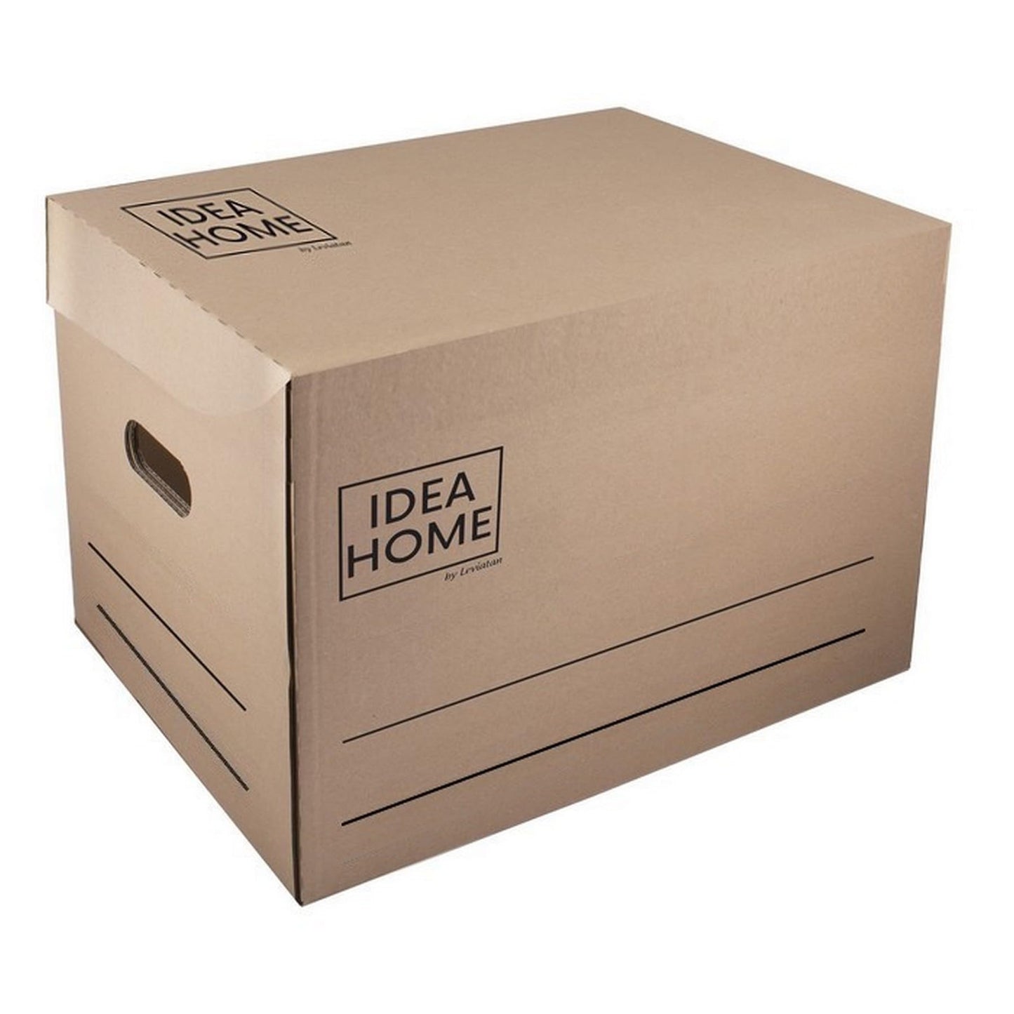 IDEA HOME 6-piece set moving box Movebox Archive box Storage box Made of cardboard with lid Very sturdy packing box with a load capacity of 30 kg Size: 431x333x294mm, Brown