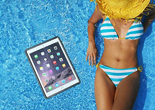 AICase waterproof case for iPad Pro 9.7/iPad Air 2, IP68, 360° full body protection with screen protector, strap, shockproof. Fits iPad Pro 9.7 inch 2016/iPad Air 2 2014.