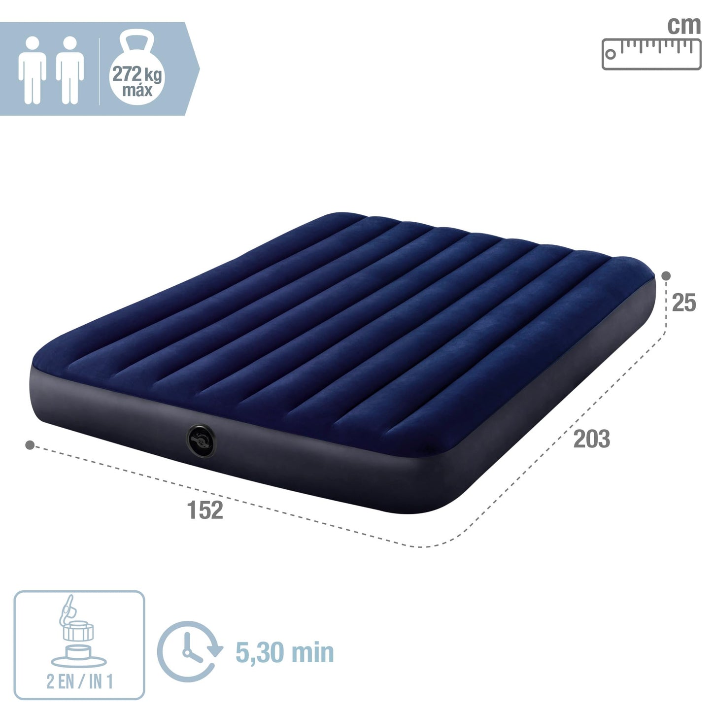 Intex air mattress, 64759, colorful, 203 x 152 x 25 cm