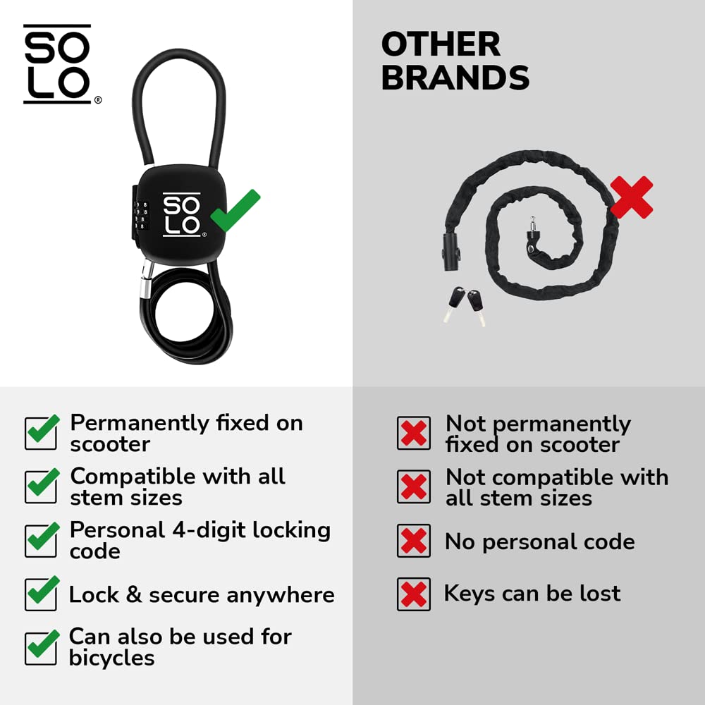 SCOOT LOCK SINGLE Portable Anti-Theft Electric Scooter, Bike Lock - New reinforced security for Xiaomi Ninebot Pure Electric Bird 8TEV Reid Inokim Razor (Chestnut Brown)
