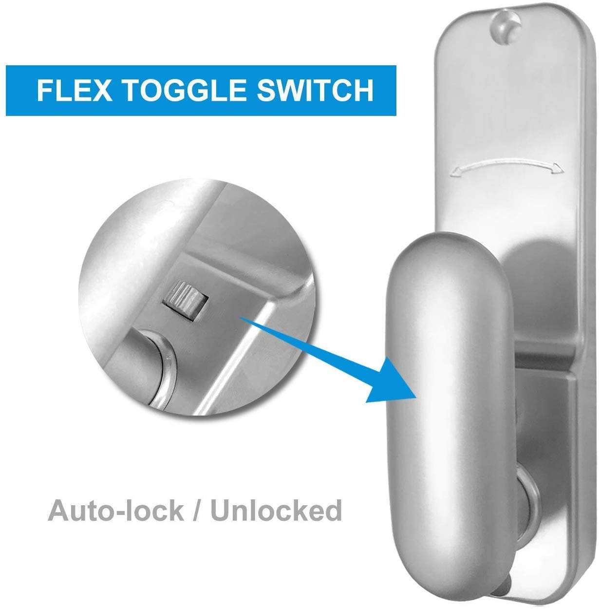 Spotact keyless door lock with mechanical code lock retro style 6-password lock suitable for garage, hotel, office, studio, warehouses.