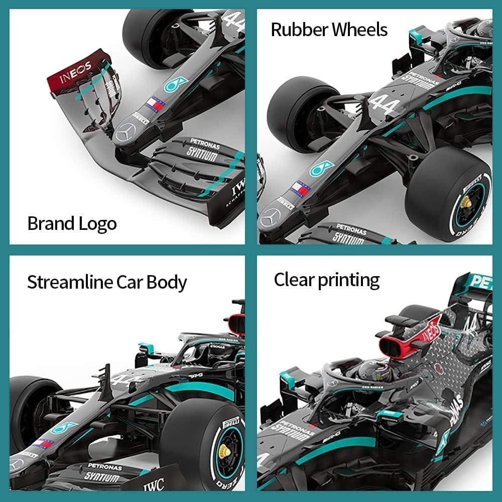 Mercedes F1 RC Car RASTAR 1/12 Mercedes AMG F1 W11 EQ Performance 2.4GHz Remote Control Car Officially Licensed Mercedes Benz Racing Toy Model Car for Kids Adults - Black