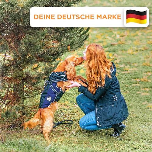 Animalhood Raincoat for Dogs - Waterproof Dog Raincoat - Reflective Dog Rain Jacket - Dog Coat with Harness Included Waterproof