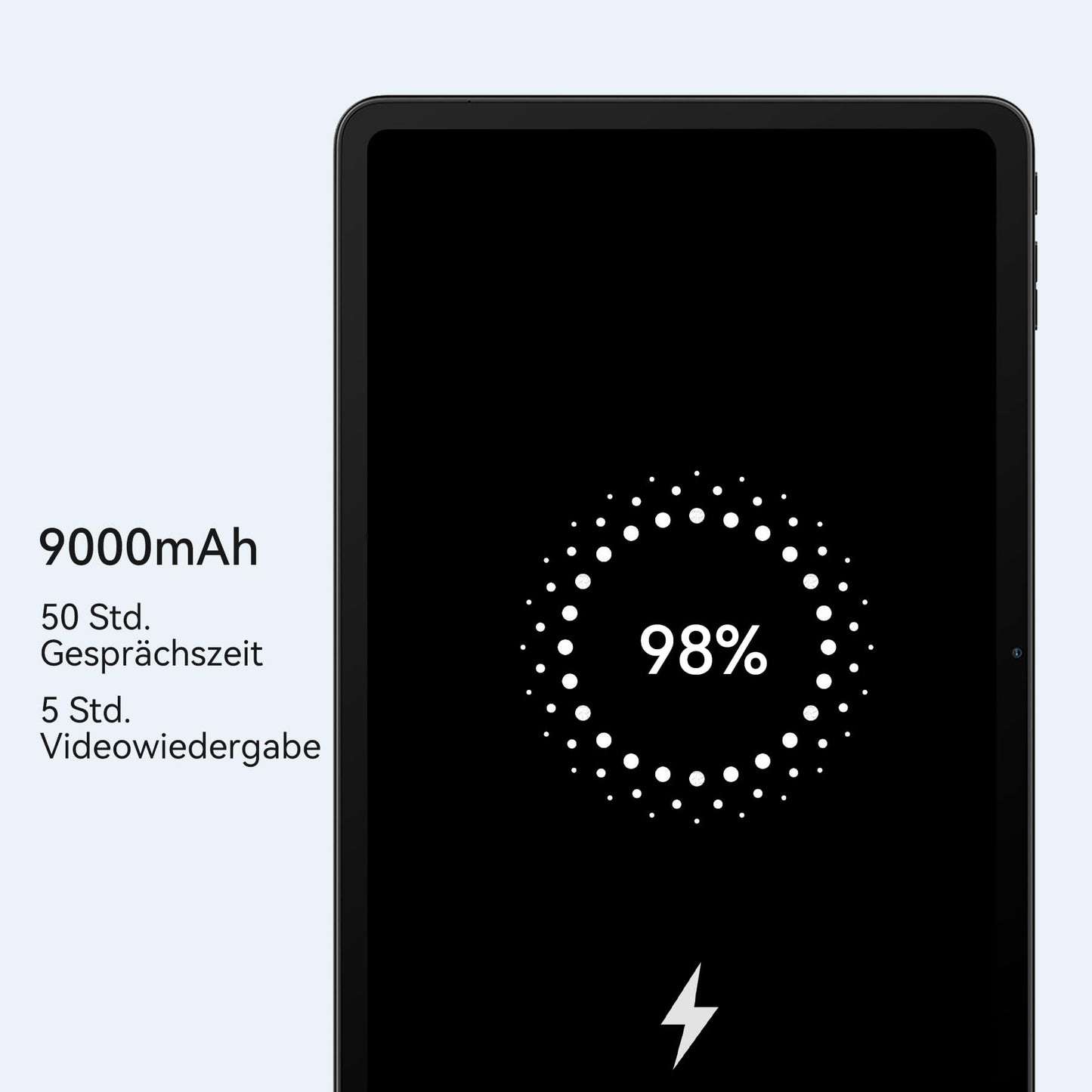 Blackview Mega2 Tablet 12 inch, 6GB RAM+256GB ROM(2TB TF) AI Tablet Android 15 2K FHD Large Display WideVine L1, Dual 4G LTE+5G WiFi, Octa Core T615, Big Battery, 13MP+8MP Camera, GPS/Face ID