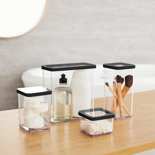 Rotho Loft Set Storage Containers 5 pcs. LOFT, plastic (PP) BPA-free, transparent, (32.3 x 22.3 x 16.6 cm)
