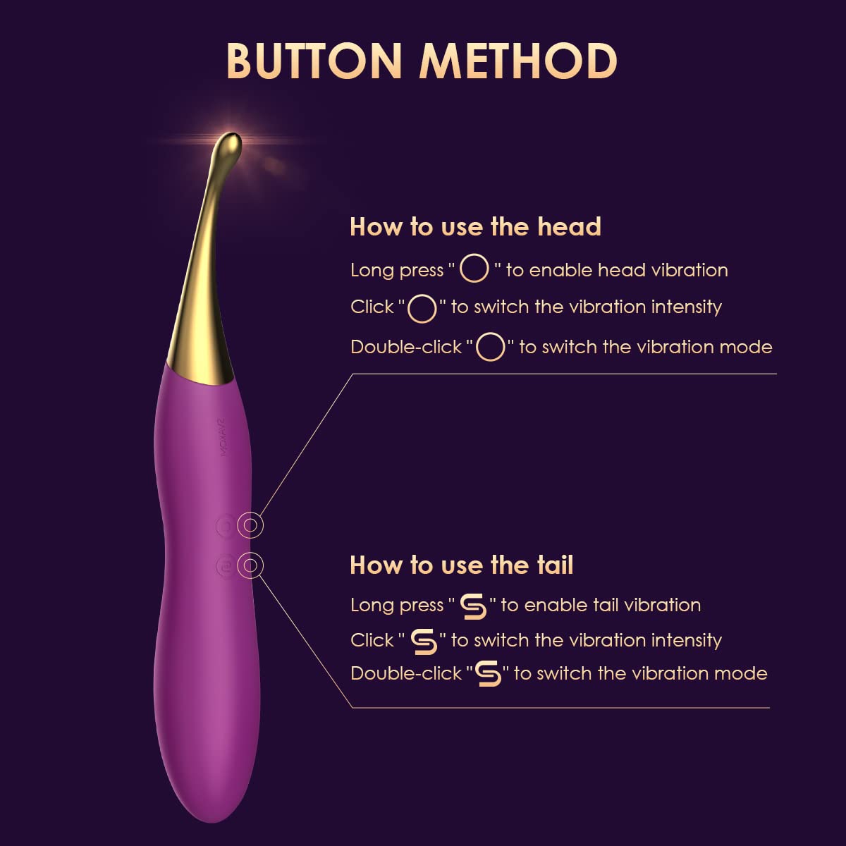 SVAKOM High Frequency Vibration for Women, Silicone Clitoris Vibrator, 10 Vibration Modes & 2 Vibrator Heads, Sex Toy for Women, Vibrator Sets for Women's Clitoris, Sex Toy