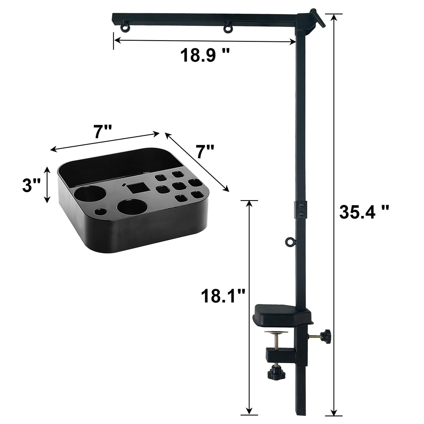 SHELANDY Grooming Arm with Clamp for large and small dogs, 35 inches, height adjustable, including Two Non-sitting Haunch Holder, Black