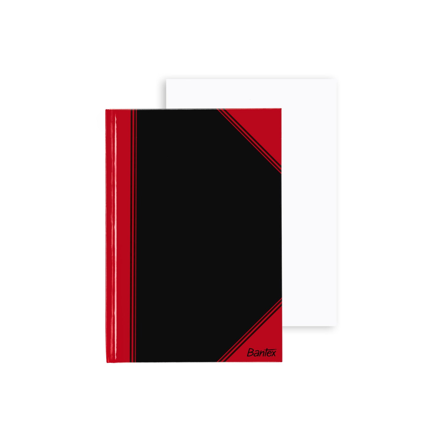 Bantex A5 blank notebook, 192 pages, 70 g/m², hardcover, black, pack of 6