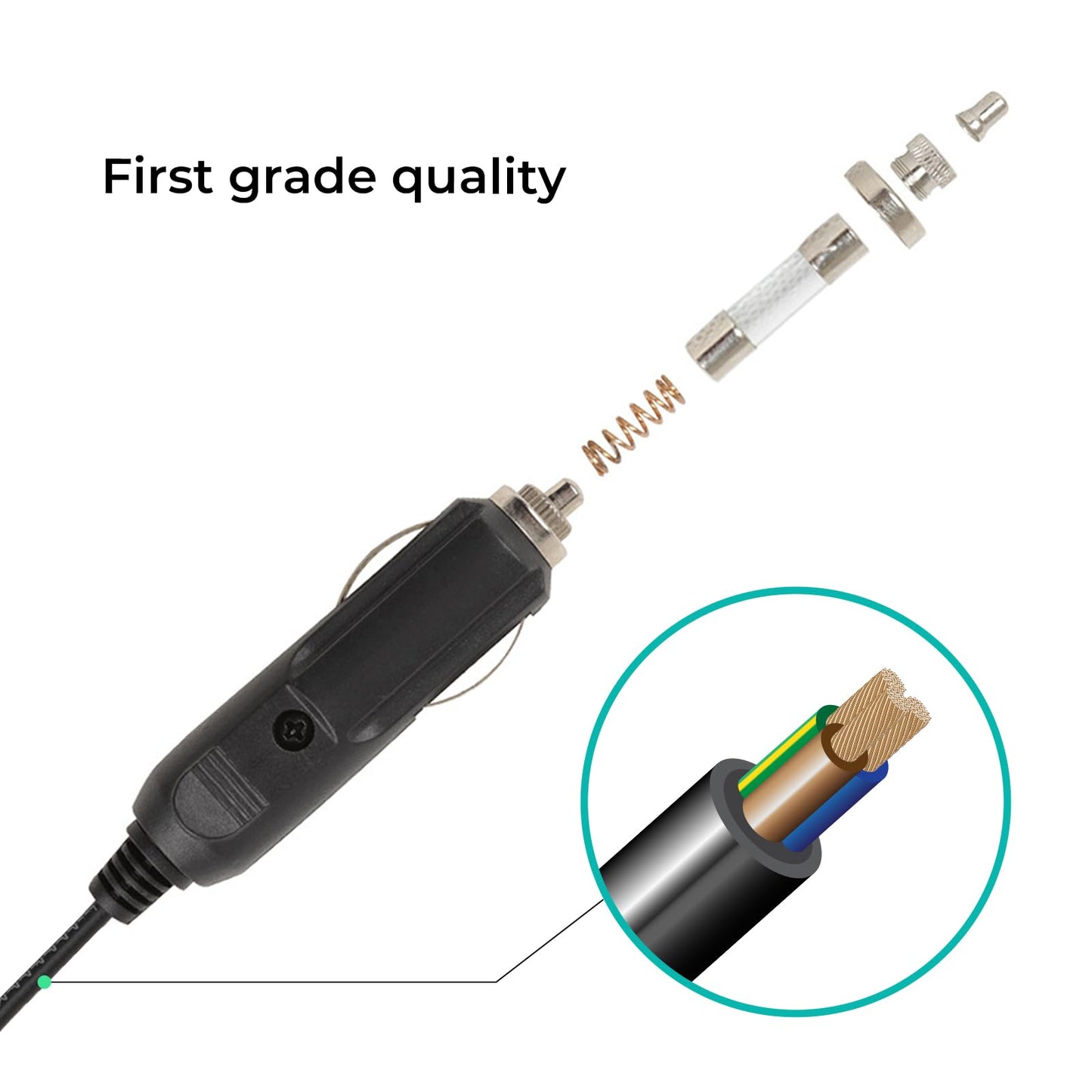 RoyPow VM10 12V 10A 120W All-in-1 Vehicle Car Battery Monitor & Protector & Extension Cable with Cigarette Lighter Adapter