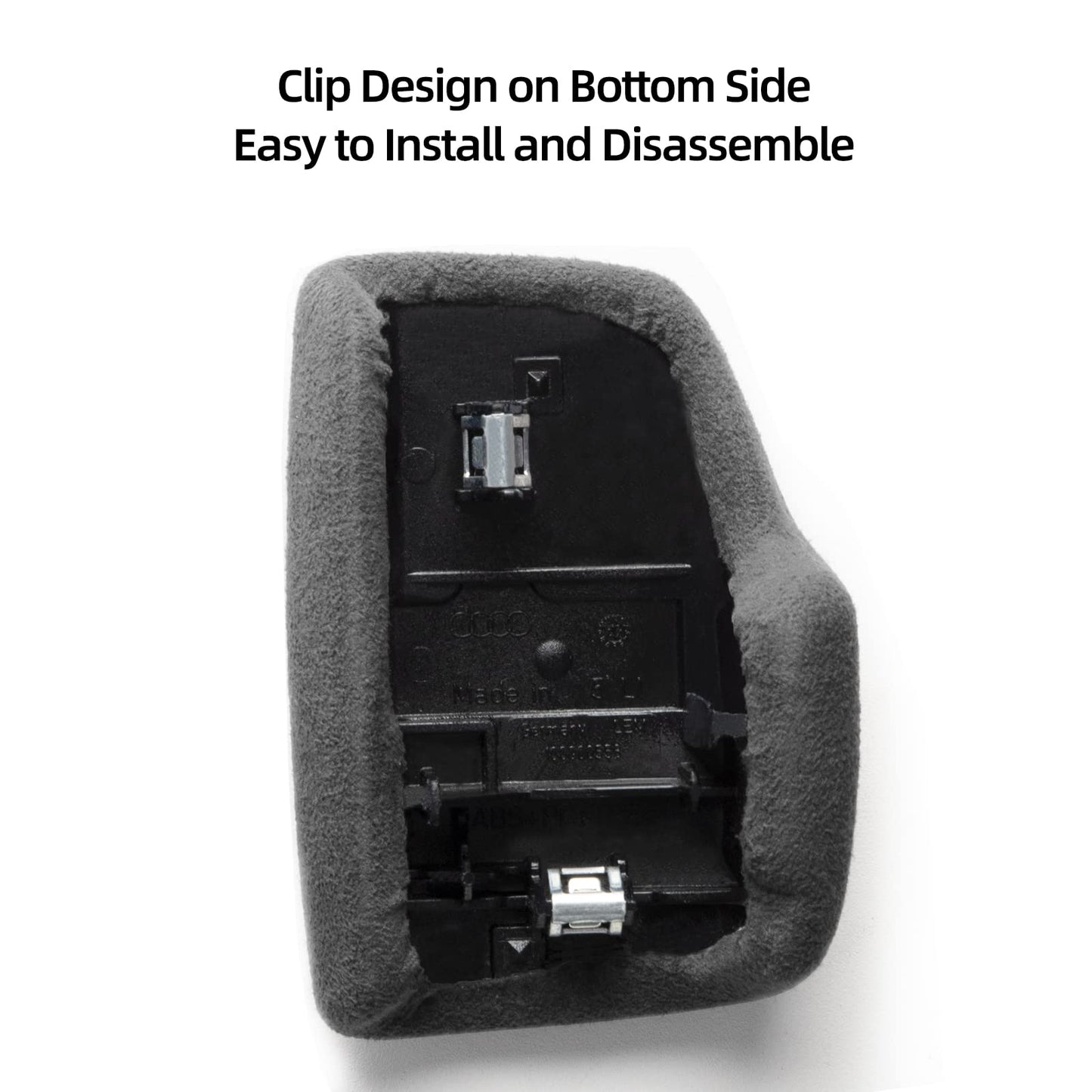 Alfantix gear shift knob cover, Alcantara material, trim for Audi A4 B9 A5 Q5 Q5L A6 Q7 S4 S5 SQ5 (black)