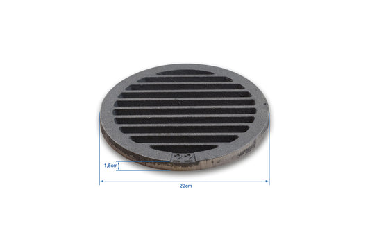Grill grate expert - fire grate coal grate ash grate chimney grate, round diameter 22 cm - the original made of solid cast iron from your grill grate expert.
