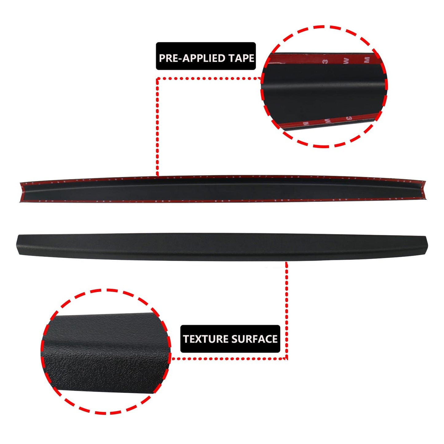 JHCHAN tailgate guard bumper guard for Toyota Hilux 2015-2020 Invincible Icon Active Hilux SR and Hilux SR5 Pick-Up, Hilux AN110 AN120 AN130 bumper guard.