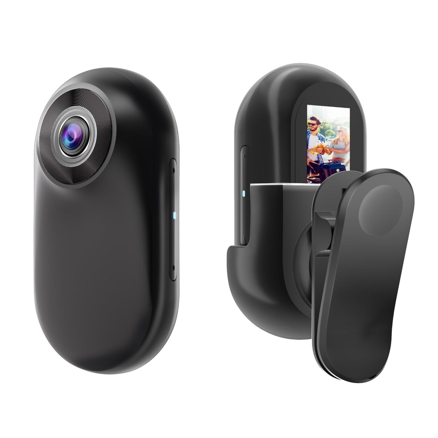 OBEST 360° Action Camera 1080P Magnetic Pocket Thumb Camera Action Camera, Mini Action Cam, Motorcycle Bodycam, Helmet Camera, Outdoor Sports Camera with Screen
