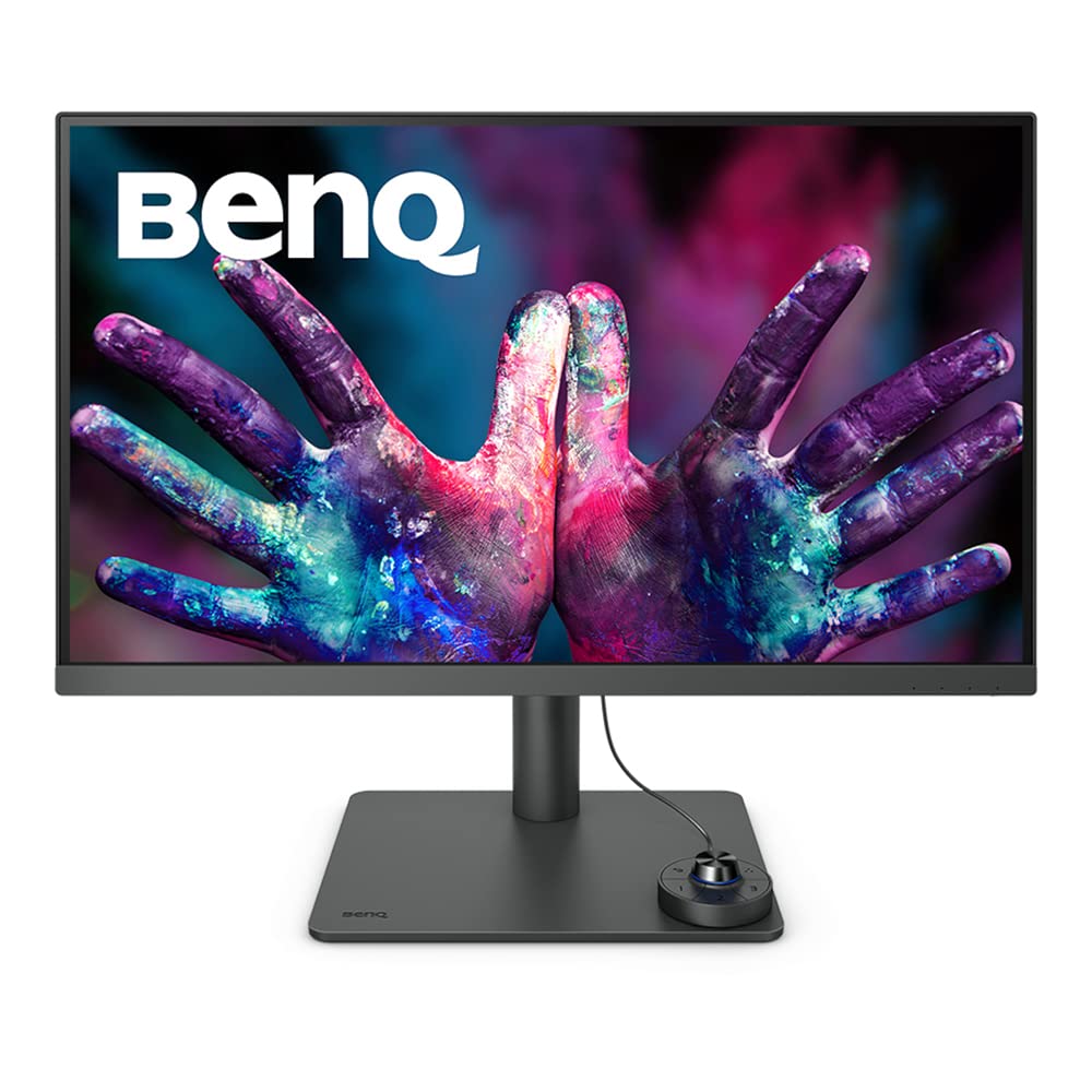BenQ PD2705U Graphic Monitor (AQCOLOR Technology, 27-inch, 4K UHD, IPS, P3 color space, USB-C charging, DP/HDMI, KVM, hardware calibrated, height adjustable), compatible with MacBook.