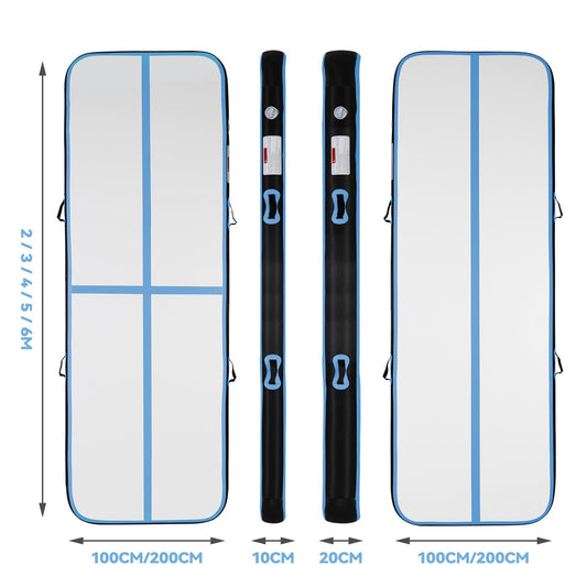Airtrack mat with electric air pump 10cm high 3M tumbling mats Inflatable gymnastics mat Yoga mat Camping training mat