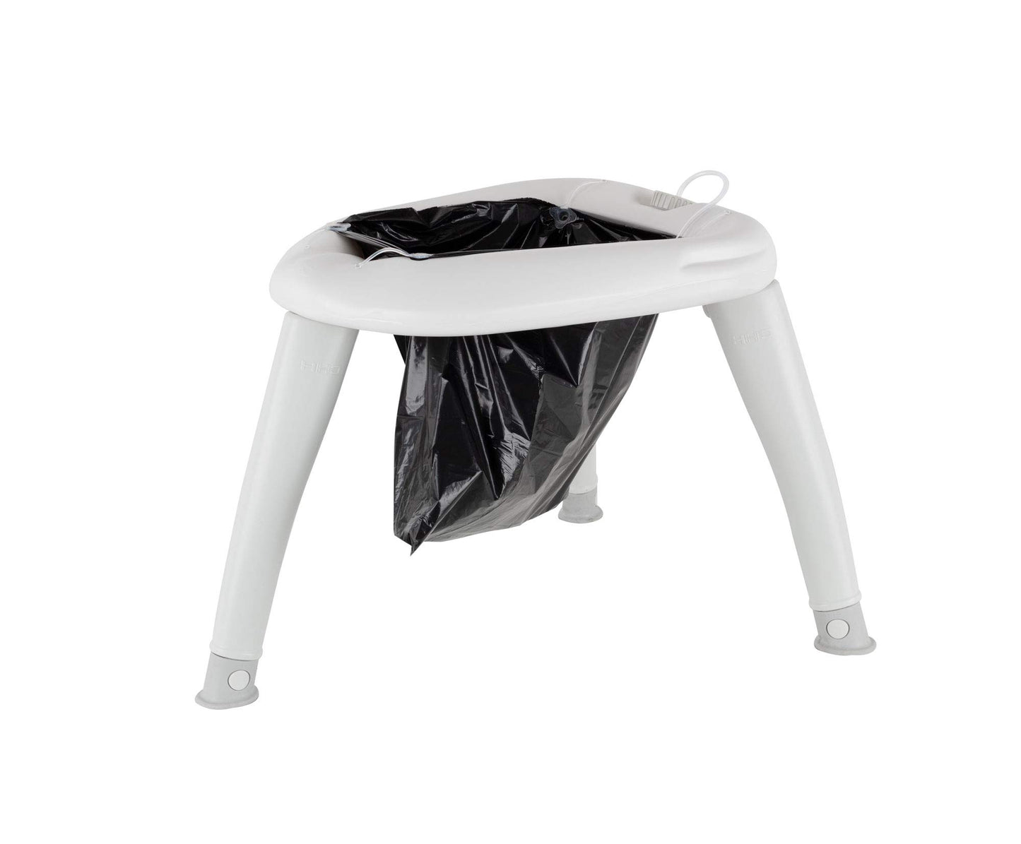 Stagecaptain Quixie-2842 camping toilet - outdoor and travel WC - for kids and adults - with hand washing sprayer - in practical carrying bag - includes 10 waste bags - light grey
