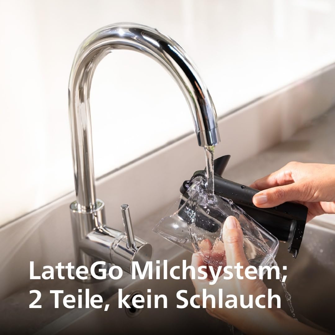 Philips 5500 Series Coffee machine - LatteGo milk system, 20 hot and cold coffee specialties, 40% quieter with SilentBrew, QuickStart, Gray (EP5544/50)