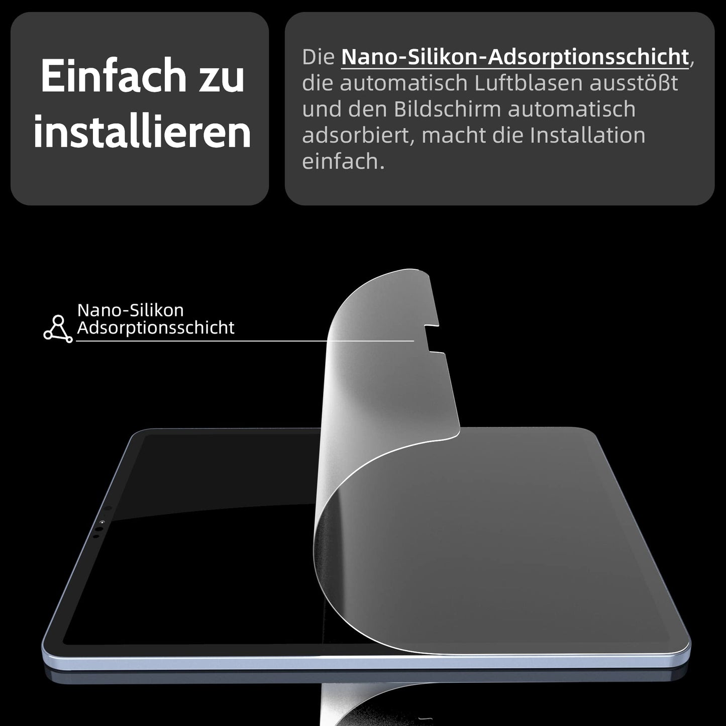 3 pieces matte paper film compatible with iPad 7th/8th/9th generation (10.2 inches, 2019/2020/2021). PET screen protector for writing and drawing, providing a glare-free feel.