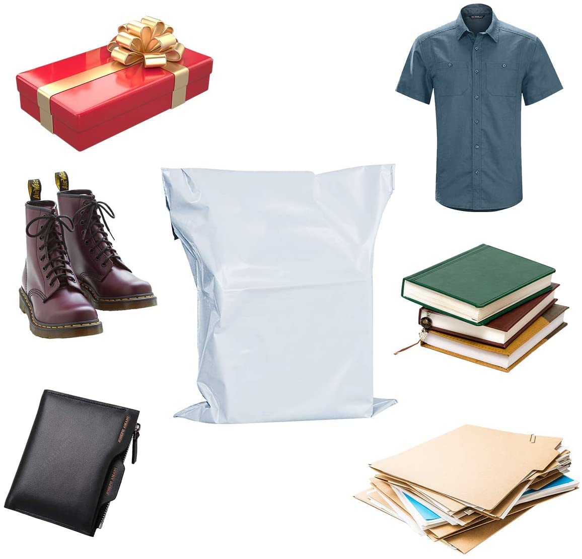 100 pieces of plastic shipping bags 305x380mm, self-adhesive and opaque, plastic shipping bags for clothing and textiles (XL)