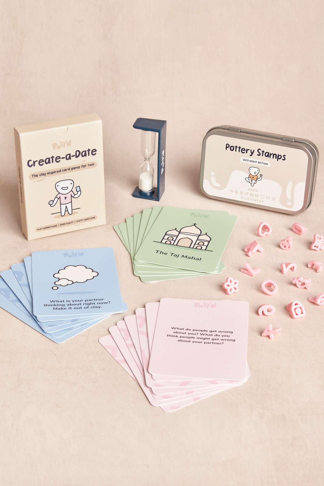 Pottery clay set for beginners at home - air drying. DIY kit for adults. Includes: air drying clay, tools, paints, brushes, sealant, instructions.