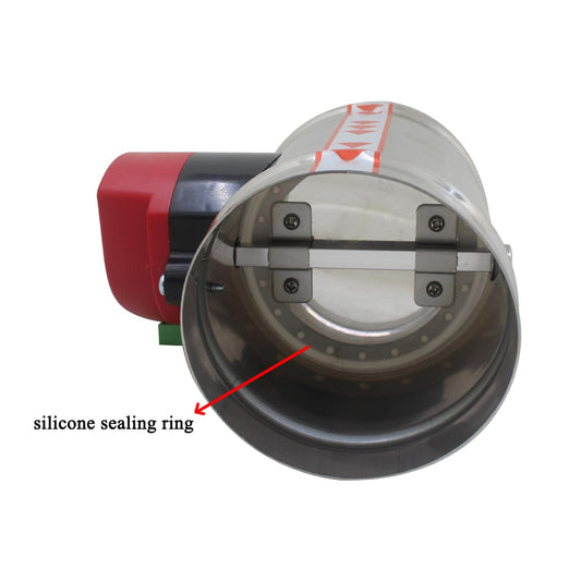 1 piece 220v HVAC motorized damper air throttle ventilation damper electric diameter 80 100 125 150 200 250 300 250 400 mm (height 190mm + outer diameter 150mm)