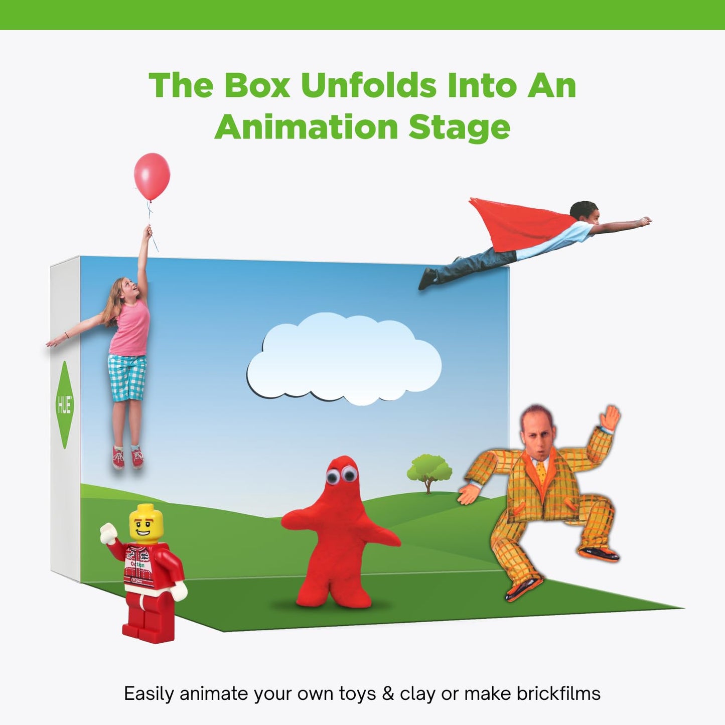 HUE Animation Studio: Complete Set Stop Motion Animation for Windows/macOS (Green Camera with Carrying Case)