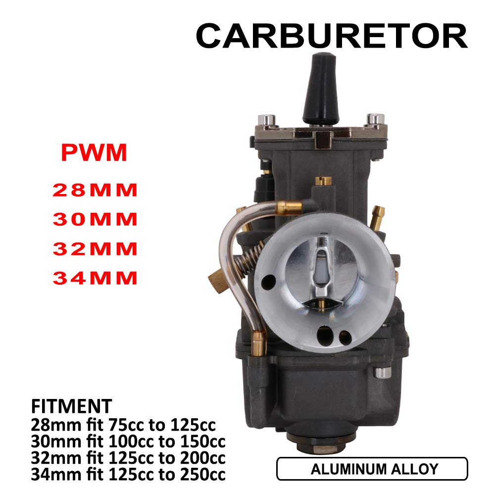JFG RACING 30mm PWK Carburetor for GY6 100cc 125cc 150cc 2T 4T - Dark Grey