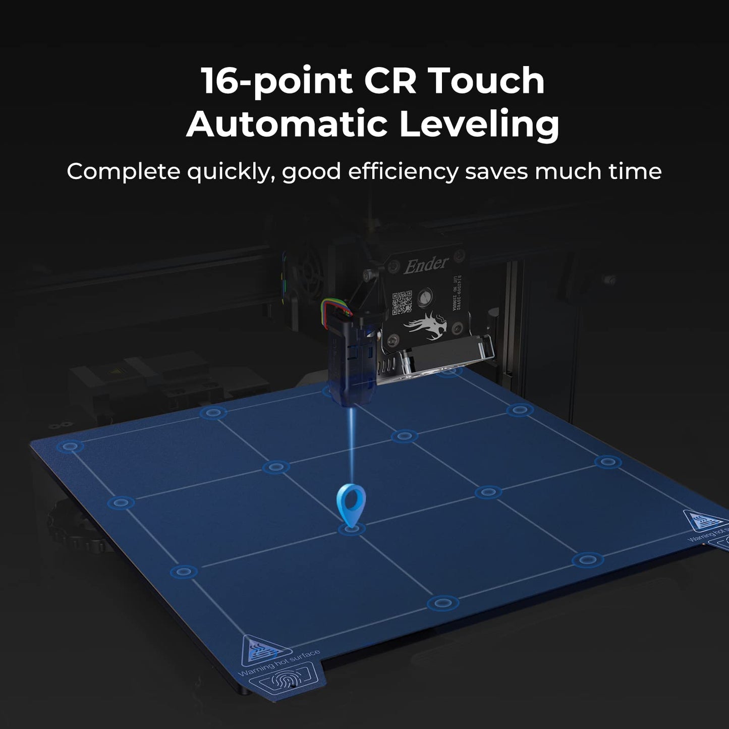 Creality Ender 3 S1 Pro, Official FDM 3D Printer with 300°C High Temperature Nozzle, 160mm/s Fast Printing & Steel PEI Plate with Spring & LED Light Strip, CR Touch Auto-Leveling (220x220x270mm)