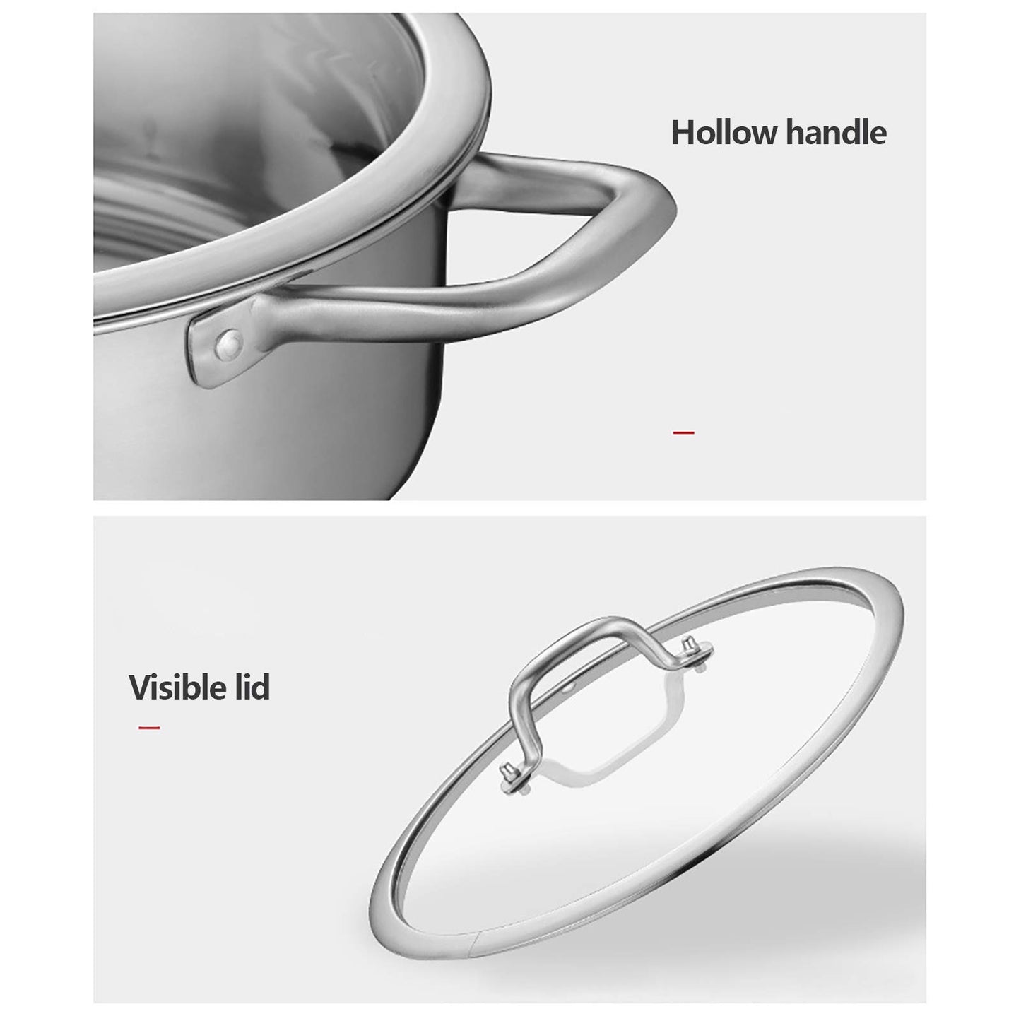 HuKaiL 304 stainless steel food grade Shabu 32cm, Shabu Mandarin Duck Hot Pot with divider and lid, S-Type stainless steel hot pot for induction cooker and soup cooker.