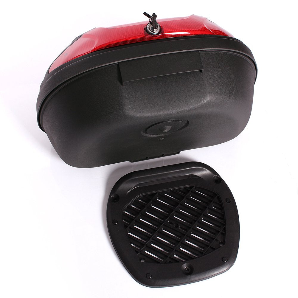 TRESKO XXL Motorcycle Top Case - fits 2 helmets, 48L universal top case for scooters, motorcycles, mopeds & quads