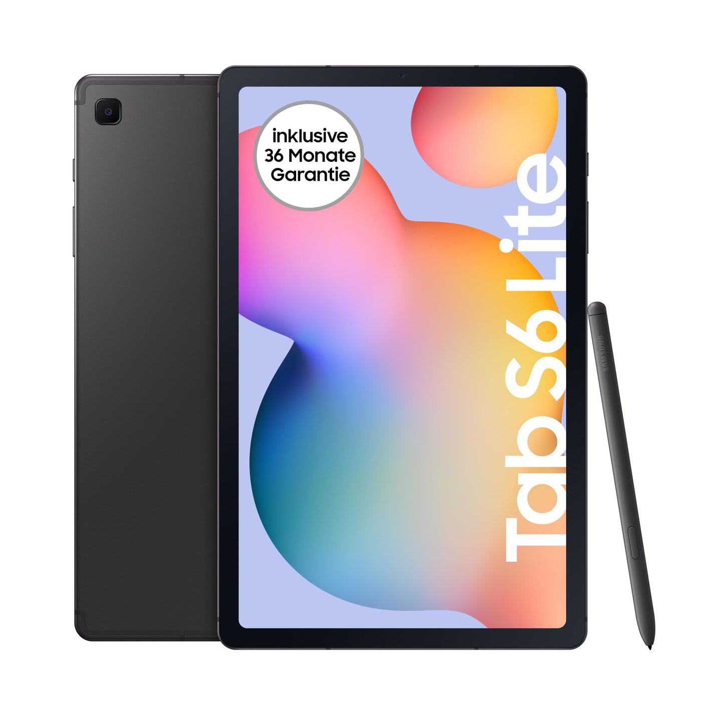 Samsung Galaxy Tab S6 Lite (2024) Android tablet, 10.4-inch TFT display, 64GB storage, WiFi, with S Pen, Oxford Gray, includes 36 months manufacturer warranty.