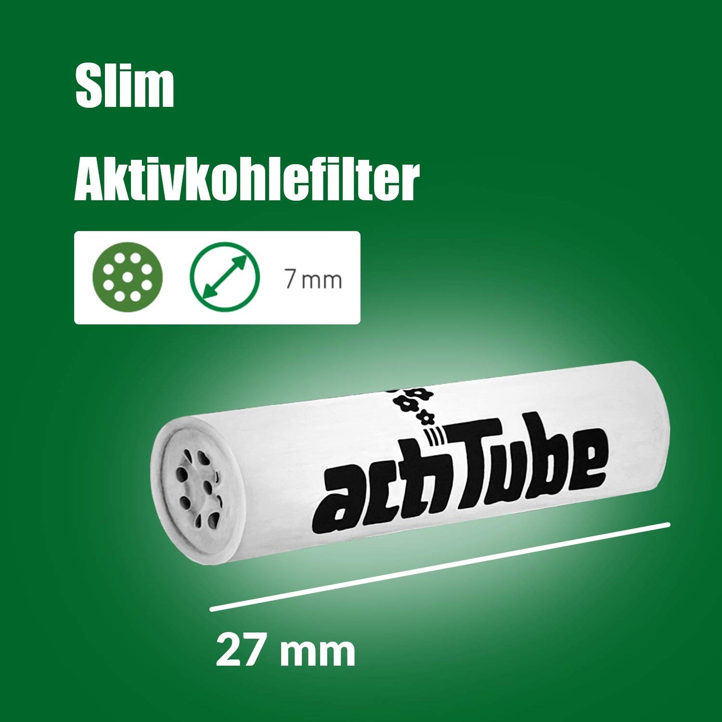 actiTube Slim-7mm-activated carbon filters 10 x 50 pack Filter 10x50 (500)