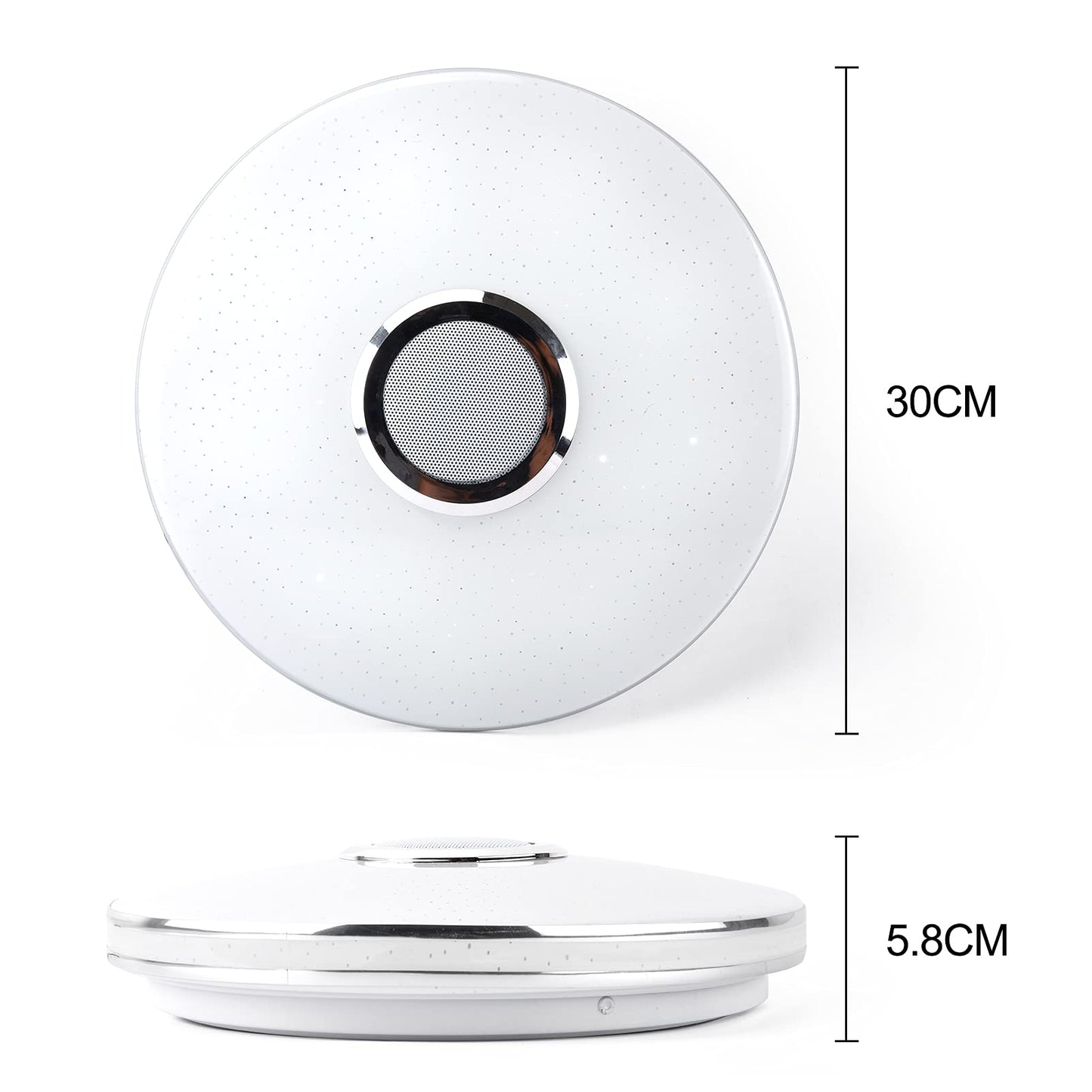 MILFECH 36W LED Ceiling Light Dimmable with Bluetooth Speaker, Remote Control and APP Control, LED Ceiling Lamp with RGB Color Changing, Music for Bedroom Kids Room Living Room