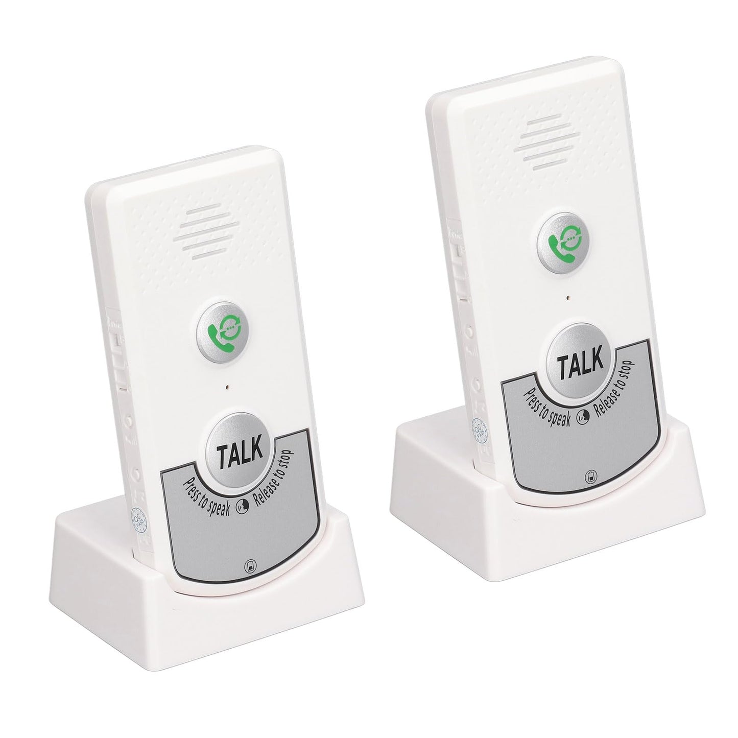 2-way radio intercom for home, Portable voice intercom with wide application and good durability for indoor and outdoor use (White)