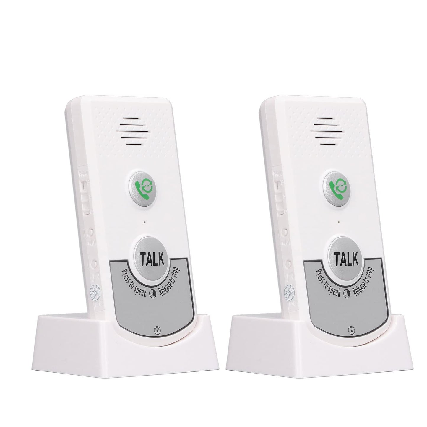 2-way radio intercom for home, Portable voice intercom with wide application and good durability for indoor and outdoor use (White)