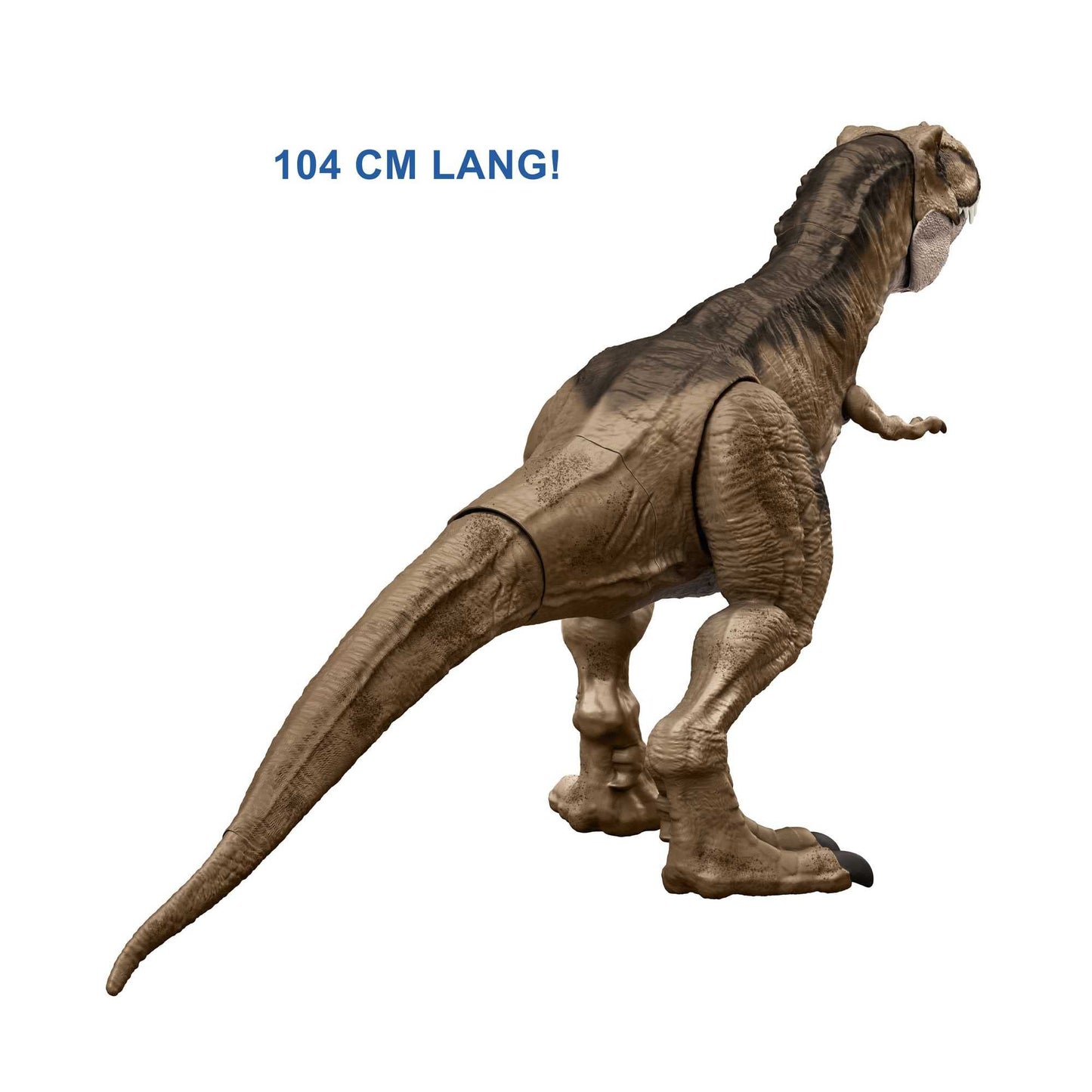 Mattel Jurassic World Dinosaur, Extra-large T-Rex action figure, 101 cm long, poseable with eating function, dinosaur toy, for kids ages 4 and up, HBK73.