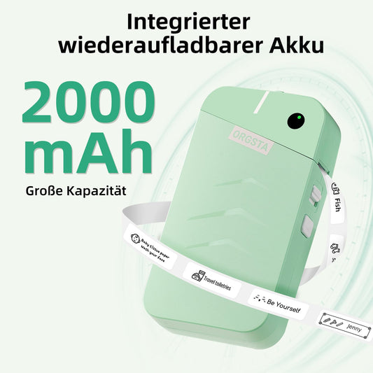 ORGSTA S001 Label Printer Self-adhesive Labeling Machine Bluetooth 2000 mAh Labeling Machines Labeling Device Label Printer Sticker Maker