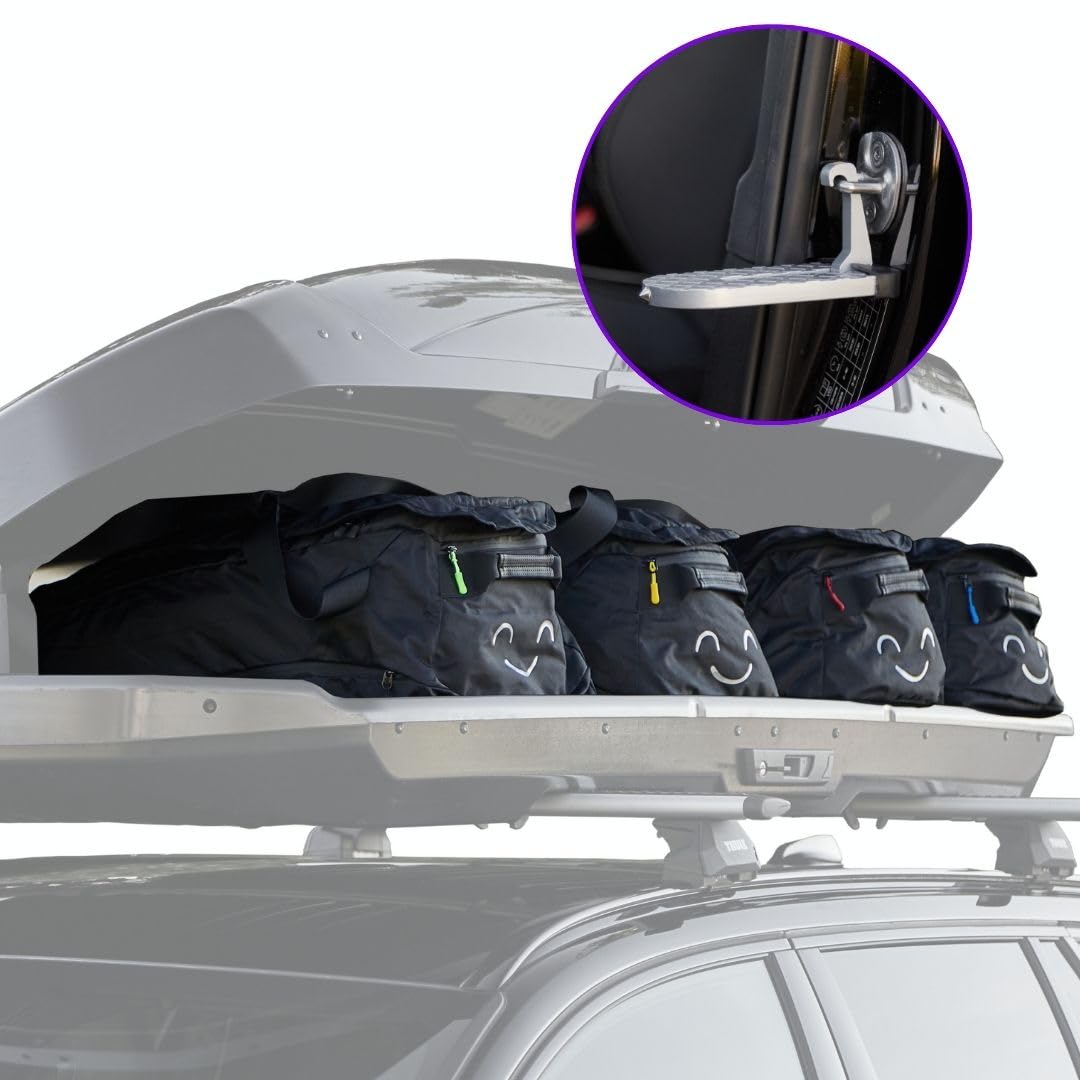 ISIBELL® Roof Box 4-piece bag set with step for easy loading and unloading, identification marker/duffel bag/roof box bags/roof box bag