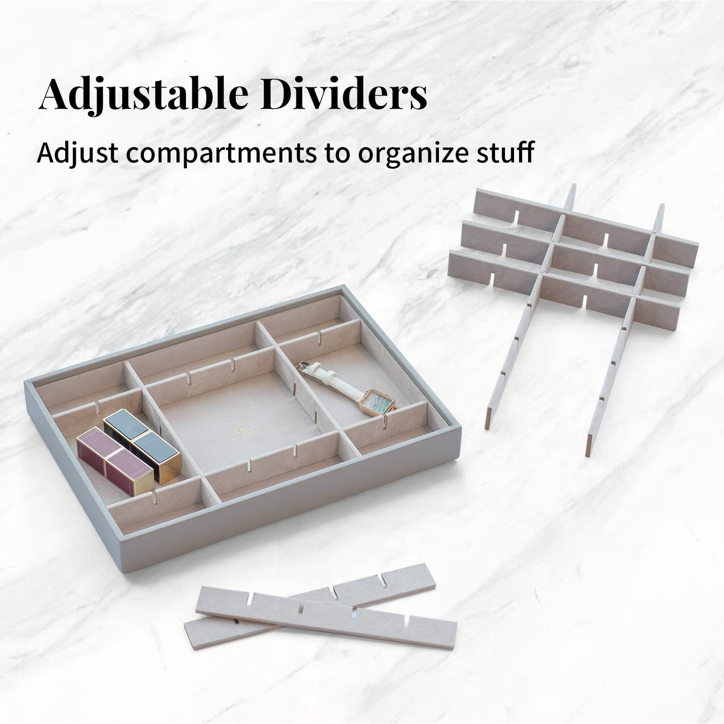 Vlando stackable jewelry trays jewelry box jewelry organizer jewelry storage - Large jewelry box women's jewelry display drawer insert for earring necklaces bracelet ring