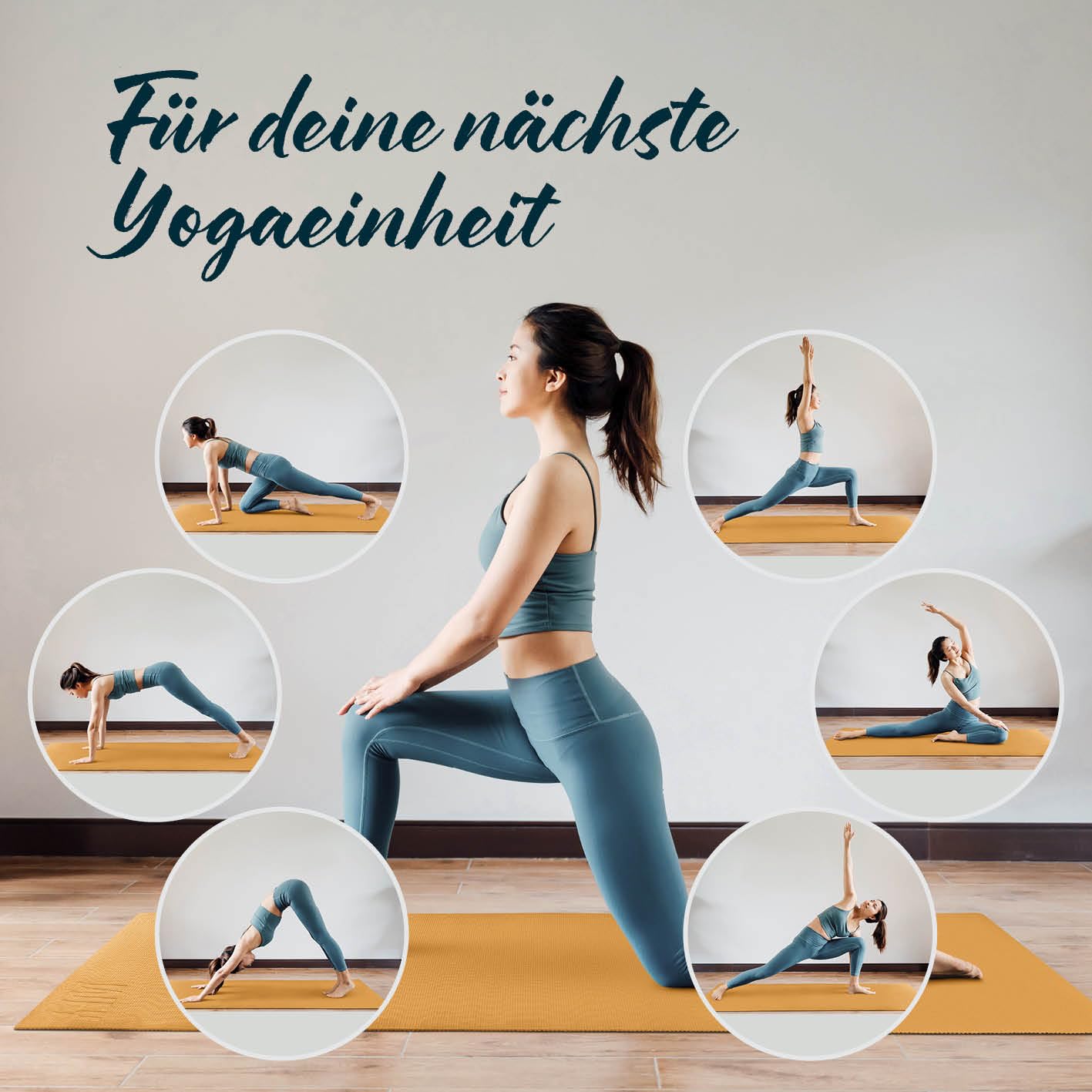 DoYourYoga Fitness Mat Yoga Mat "Kirana" made of ECO-PVC - 183 x 61 x 0.4 cm - non-slip & durable - Exercise Mat Yoga Mat Pilates Workout - Curry