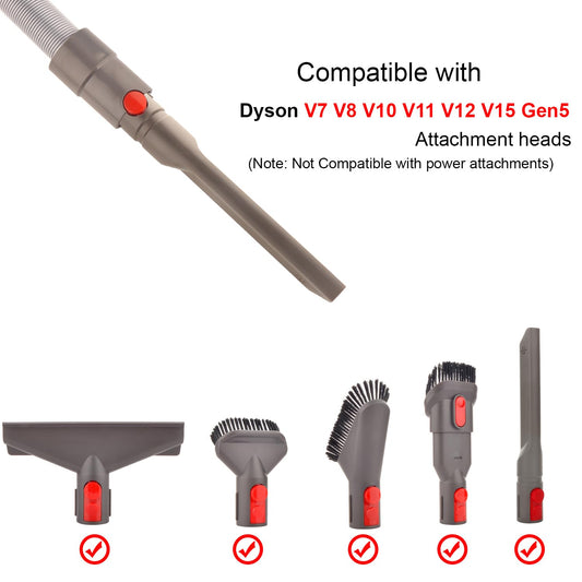 Vacuum cleaner accessory set brush tool nozzle set with extension hose replacement parts for Dyson Gen5 V15 V12 V7 V8 V10 V11 SV10 SV11 vacuum cleaners (6 in 1)