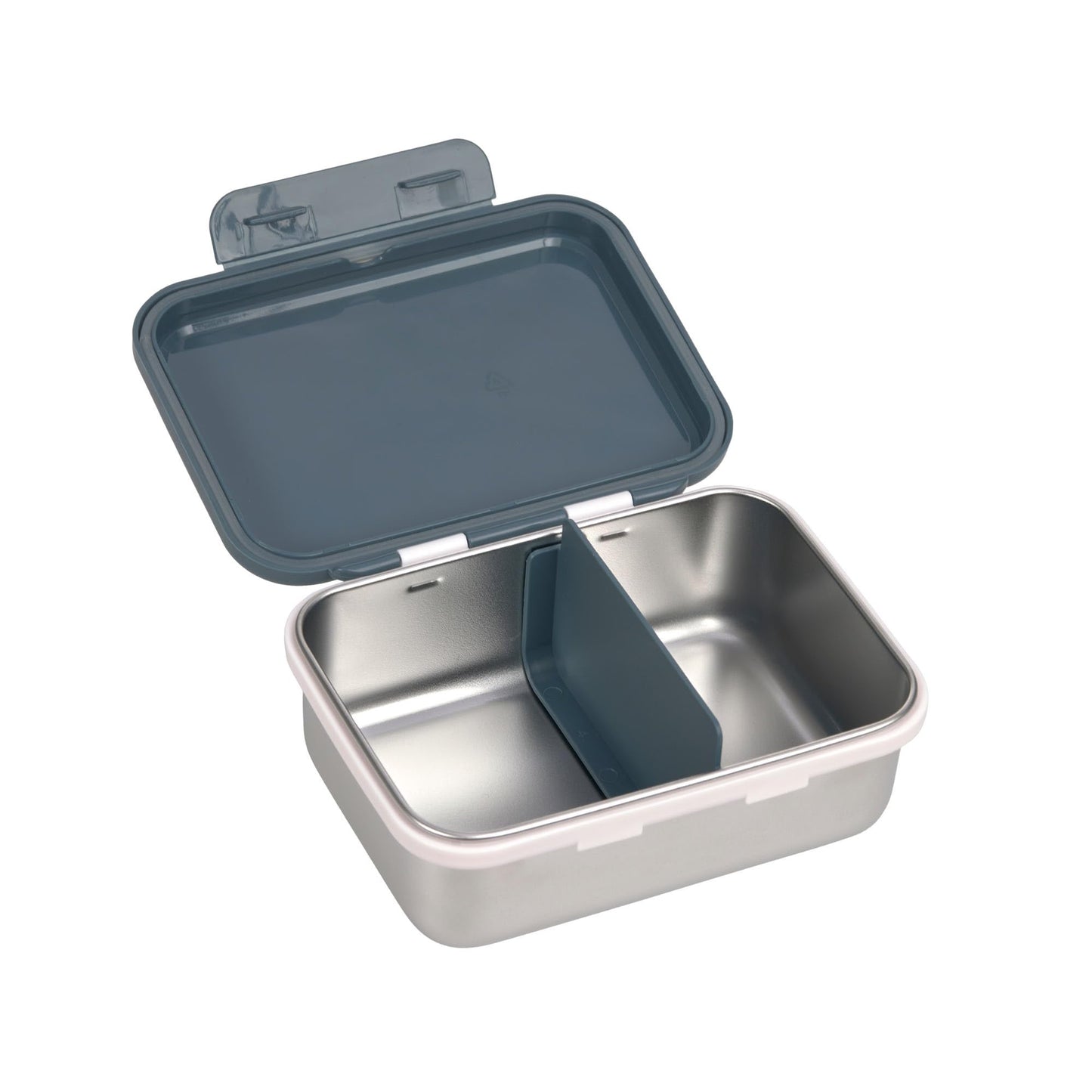 CASUAL children's lunch box made of stainless steel, perfect for kindergarten and school. Sustainable and stylish design with happy prints in midnight blue.